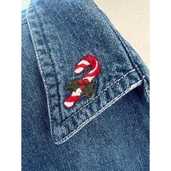 Vintage Honors Candy Cane Denim Shirt - Picture 2 of 6